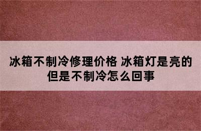 冰箱不制冷修理价格 冰箱灯是亮的但是不制冷怎么回事